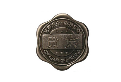 Plastic gold-plated nameplate